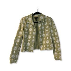 INC International: green and white jacket size M
